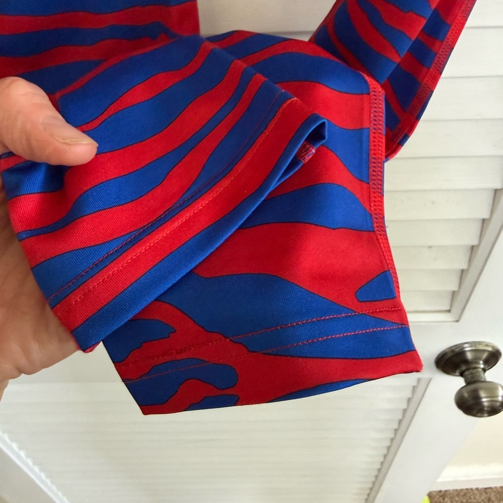 Zubaz Buffalo Bills High-Rise Red & Blue Zebra-Print Leggings - Picture 4 of 5